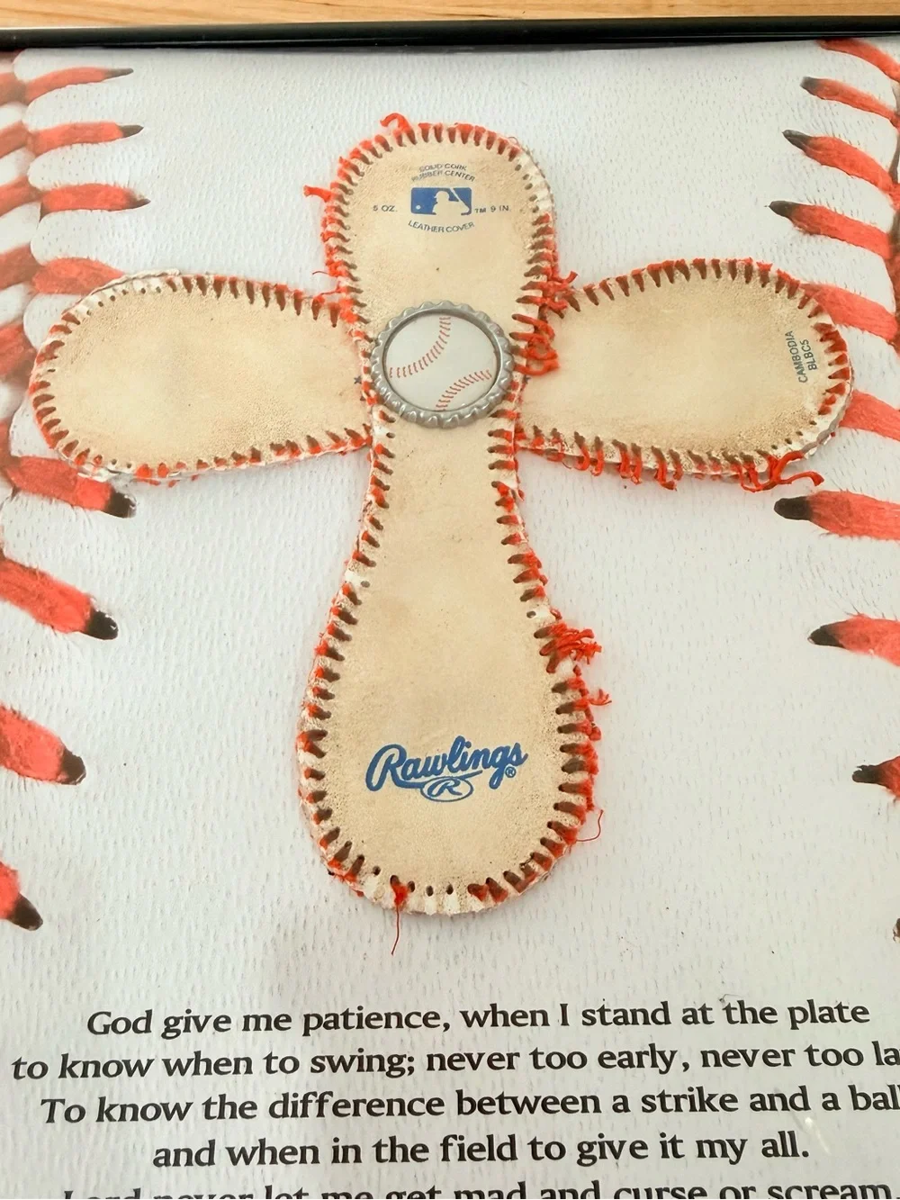 Rawlings framed baseball